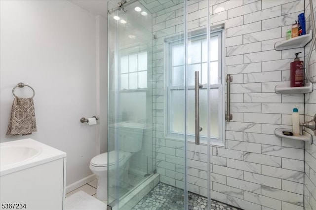 188 Wheaton Pl, Rutherford Boro, NJ 07070 - full bathroom featuring a stall shower, vanity, and tile patterned floors