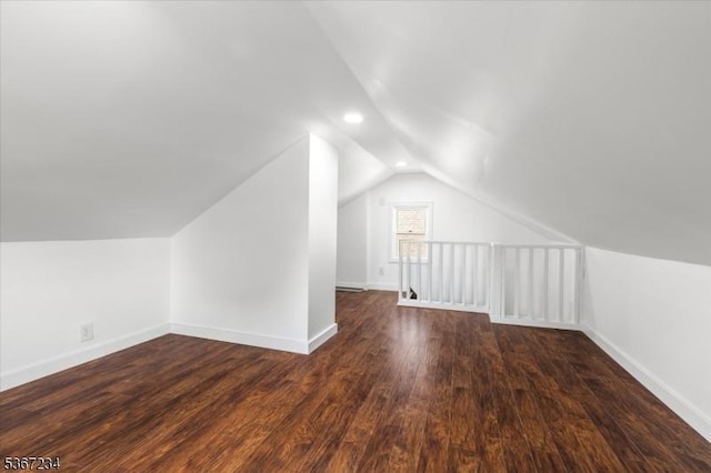 188 Wheaton Pl, Rutherford Boro, NJ 07070 - additional living space featuring lofted ceiling, wood finished floors, and recessed lighting