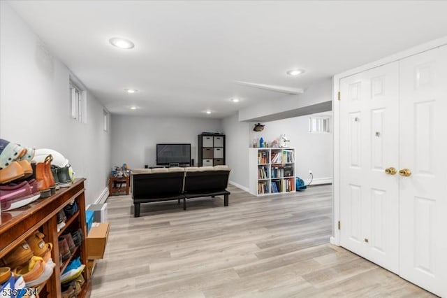 188 Wheaton Pl, Rutherford Boro, NJ 07070 - home office with light wood-style flooring and recessed lighting