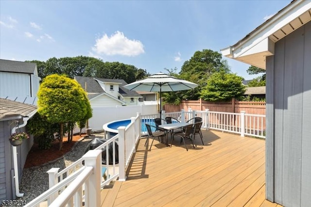 188 Wheaton Pl, Rutherford Boro, NJ 07070 - wooden deck featuring outdoor dining space and a fenced backyard