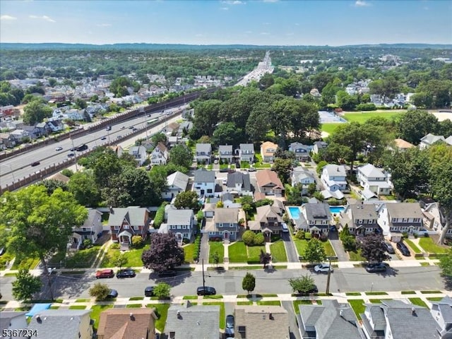 188 Wheaton Pl, Rutherford Boro, NJ 07070 - aerial overview of property's location with nearby suburban area