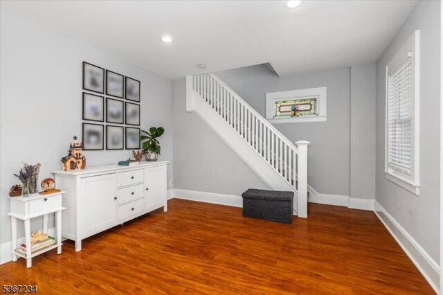 188 Wheaton Pl, Rutherford Boro, NJ 07070 - stairs with wood finished floors and recessed lighting