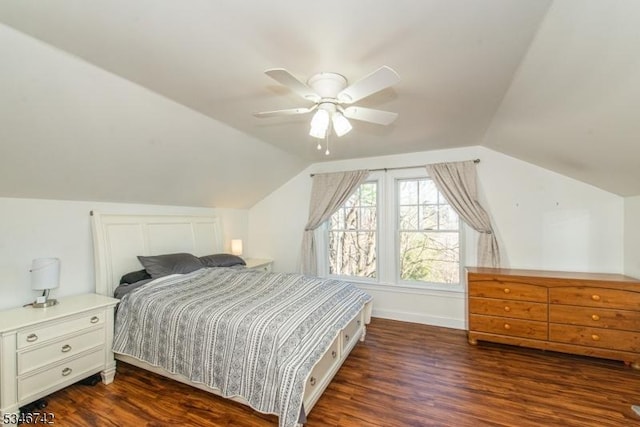 28 Middle Valley Rd, Washington Twp, NJ 07853 - bedroom featuring wood finished floors, lofted ceiling, and ceiling fan