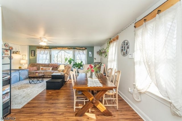 28 Middle Valley Rd, Washington Twp, NJ 07853 - dining room featuring wood finished floors and ceiling fan
