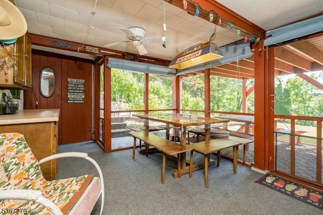 2 Hazelnut Dr, Hampton Twp, NJ 07860 - sunroom / solarium featuring a ceiling fan