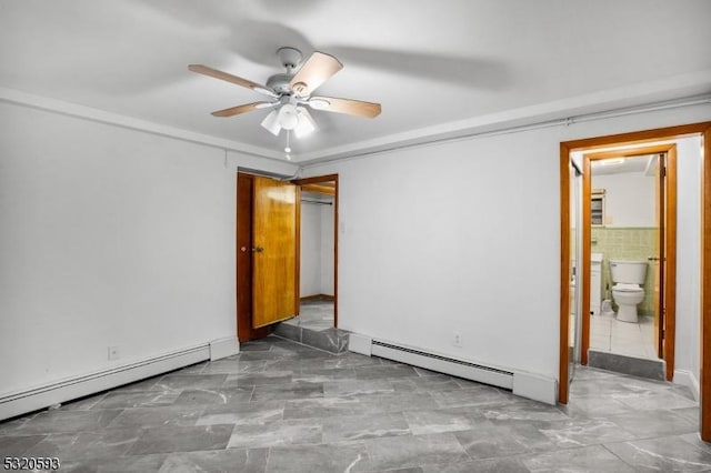 77 John E Busch Ave, Franklin Twp, NJ 08873 - spare room with a baseboard radiator and a ceiling fan
