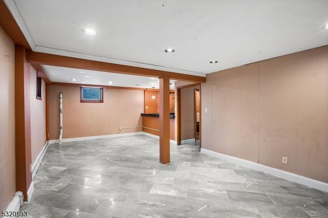 77 John E Busch Ave, Franklin Twp, NJ 08873 - finished below grade area featuring recessed lighting and baseboards
