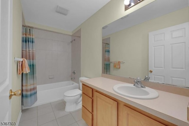 6 Bowers Dr, Allamuchy Twp, NJ 07840 - full bathroom featuring tile patterned flooring, vanity, and shower / tub combo with curtain