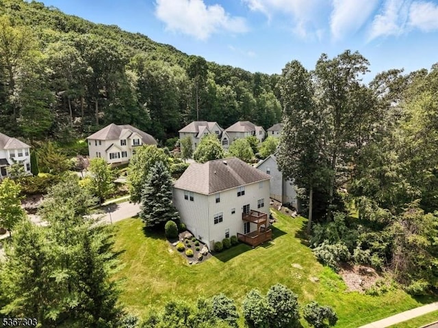 6 Bowers Dr, Allamuchy Twp, NJ 07840 - aerial view of residential area featuring a forest