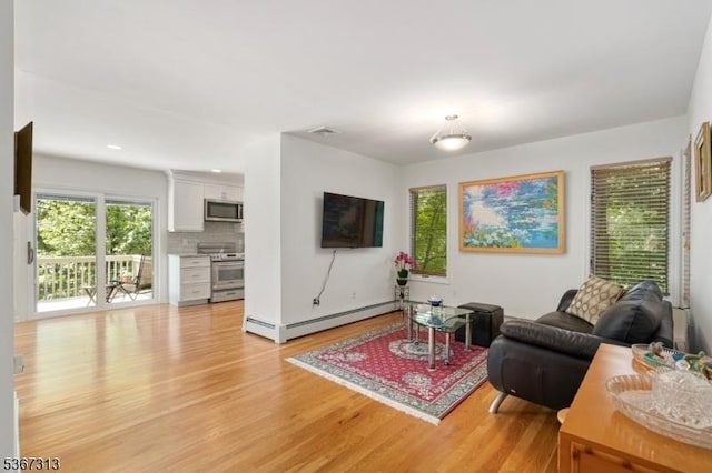 129 W Lake Shore Dr, Rockaway Twp, NJ 07866 - living area with light wood-style flooring