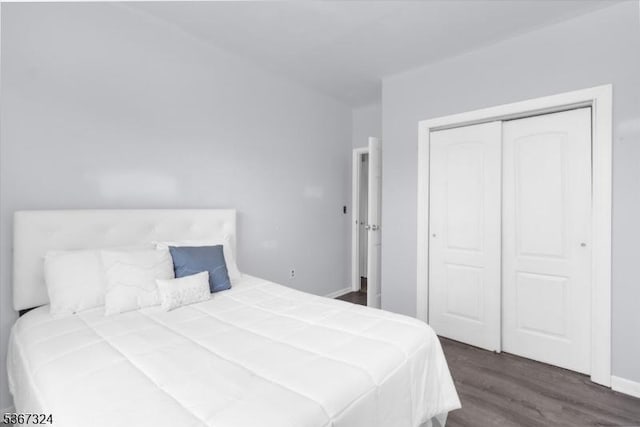 7 Park Ave, Summit City, NJ 07901 - bedroom featuring dark wood-style flooring and a closet