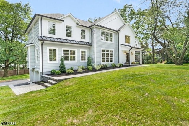 211 Spencer Rd, Bernards Twp, NJ 07920 - back of house with a standing seam roof and a metal roof