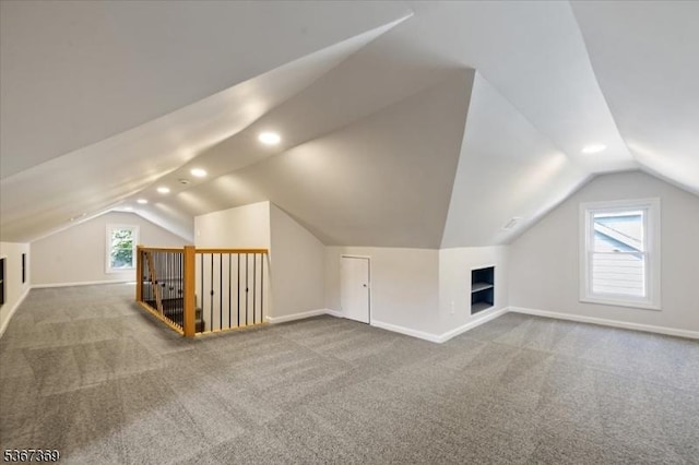 29 S Hillside Ave, Roxbury Twp, NJ 07876 - bonus room with lofted ceiling, carpet, and recessed lighting