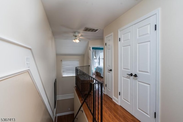 29F Concord Rd Unit F, West Milford Twp, NJ 07480 - stairway with wood finished floors and ceiling fan