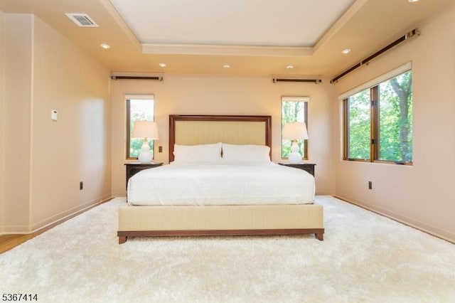 39 Crescent Dr, Morris Twp, NJ 07960 - bedroom with recessed lighting, carpet, and a raised ceiling