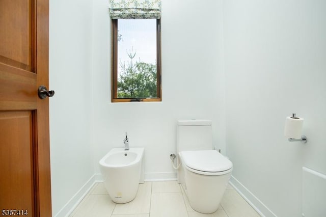 39 Crescent Dr, Morris Twp, NJ 07960 - bathroom with a bidet and tile patterned flooring
