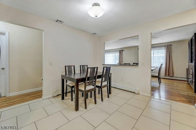 830 Pennsylvania Ave, Lyndhurst Twp, NJ 07071 - dining area featuring a baseboard radiator and light tile patterned floors