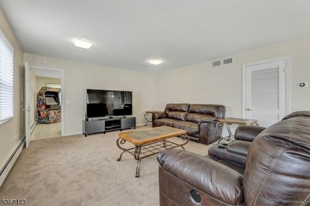 830 Pennsylvania Ave, Lyndhurst Twp, NJ 07071 - living room with baseboard heating and carpet flooring