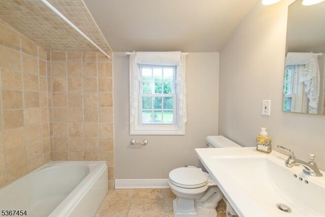 88 Overlook Ave, East Hanover Twp, NJ 07936 - full bath with vanity, tile patterned floors, and bathing tub / shower combination