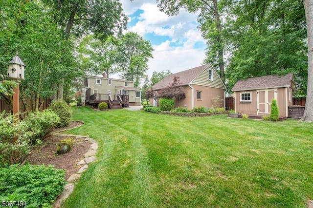 88 Overlook Ave, East Hanover Twp, NJ 07936 - view of yard with a deck and a storage shed