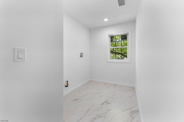331 W Ln, Clark Twp, NJ 07066 - washroom featuring hookup for a washing machine and light marble finish floors