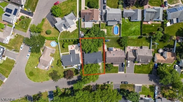 331 W Ln, Clark Twp, NJ 07066 - aerial perspective of suburban area featuring property boundaries highlighted