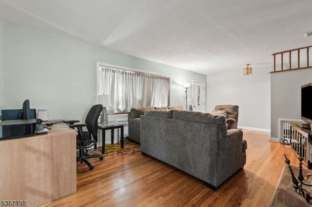 917 Tompkins Ave, South Plainfield Boro, NJ 07080 - living area featuring an office area and wood finished floors
