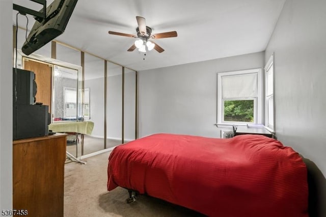 917 Tompkins Ave, South Plainfield Boro, NJ 07080 - carpeted bedroom featuring a ceiling fan