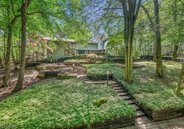 17 Glenwood Rd, Colts Neck Twp, NJ 07722 - view of yard with stairs
