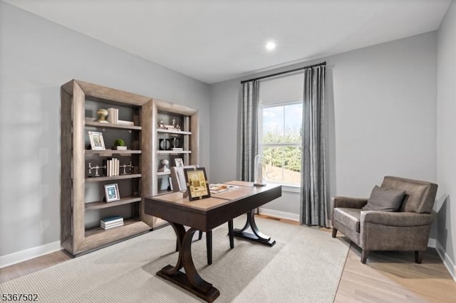 14 Glacier Way, Union Twp, NJ 08867 - home office with light wood-style flooring and recessed lighting