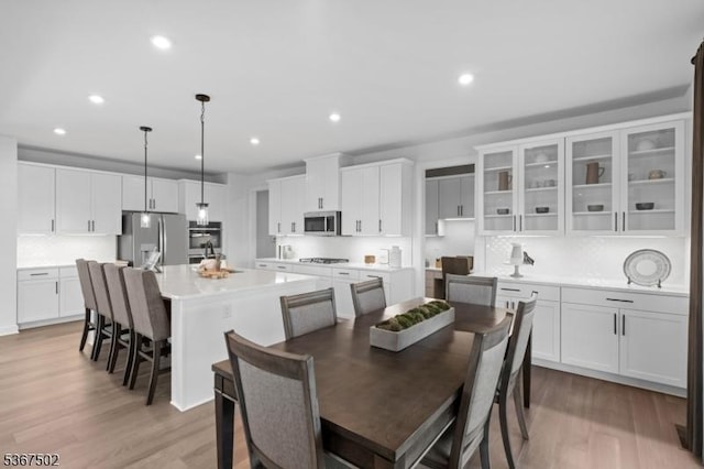 14 Glacier Way, Union Twp, NJ 08867 - dining space featuring light wood-style flooring and recessed lighting