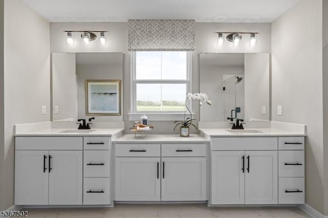 14 Glacier Way, Union Twp, NJ 08867 - full bathroom featuring a shower stall and two vanities