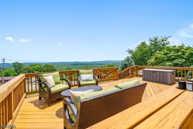 20 Scenic Dr, Fredon Twp, NJ 07860 - deck featuring an outdoor living space