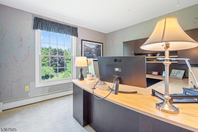20 Scenic Dr, Fredon Twp, NJ 07860 - home office featuring a baseboard radiator and healthy amount of natural light