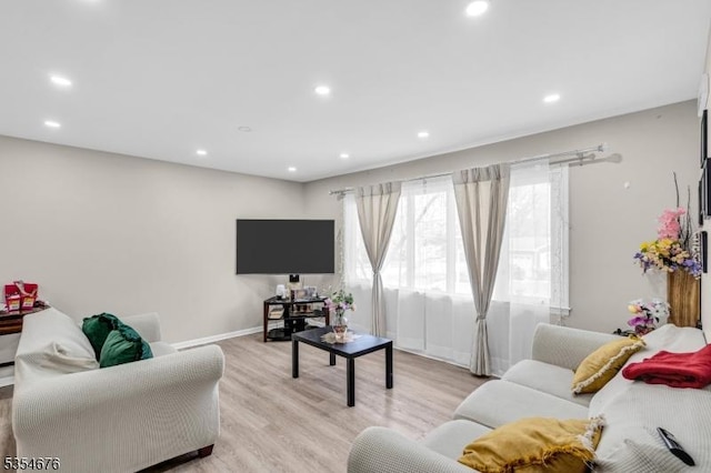 442 Stalevicz Ln, Rahway City, NJ 07065 - living room with light wood-style floors and recessed lighting