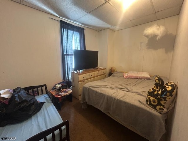 741 N Blvd, Alpha Boro, NJ 08865 - bedroom featuring a drop ceiling and dark carpet