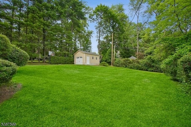 329 W End Rd, South Orange Village Twp, NJ 07079 - view of green lawn with an outbuilding and a garage