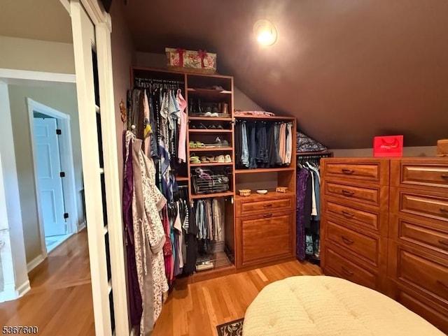 10 Links Ct, Sparta Twp, NJ 07871 - walk in closet featuring vaulted ceiling and light wood-style floors