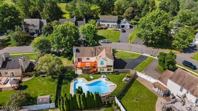 26 Ditmars Cir, Hillsborough Twp, NJ 08844 - aerial view of residential area featuring a pool