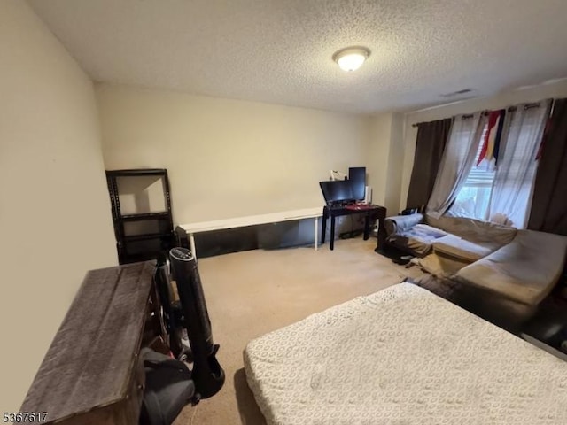 8619 Brittany Dr, Wayne Twp, NJ 07470 - carpeted bedroom with a textured ceiling