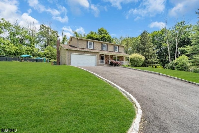 2 Angus Ln, Blairstown Twp, NJ 07825 - view of front of home featuring a chimney and asphalt driveway