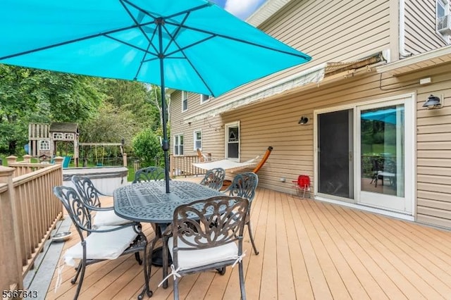2 Angus Ln, Blairstown Twp, NJ 07825 - wooden deck featuring outdoor dining space
