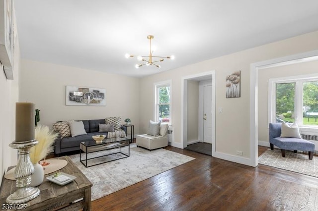 910 Caldwell Ave, Union Twp, NJ 07083 - living room with wood finished floors and a chandelier
