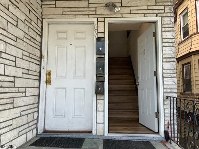 116 Mapes Ave Unit 3, Newark City, NJ 07112 - doorway to property with stone siding