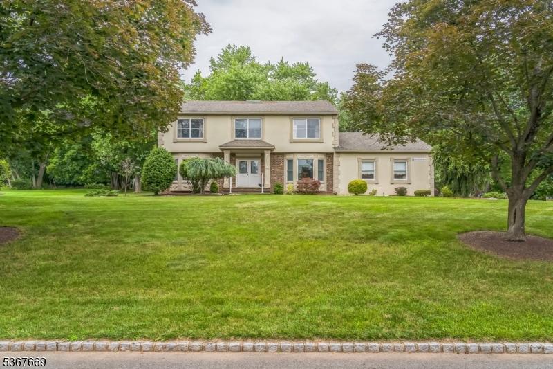 14 Greensview Dr, Scotch Plains Twp, NJ 07076 - view of front of house featuring stucco siding and a front lawn