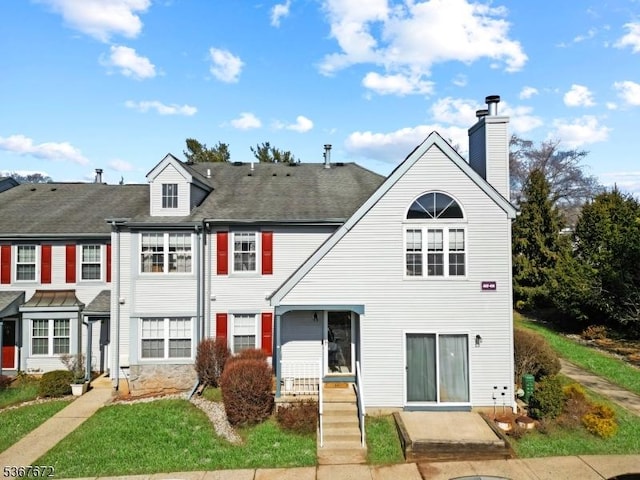 410 Porter Way, Bridgewater Twp, NJ 08807 - view of front facade with a chimney