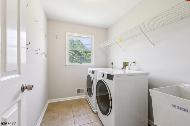 211 Woods End Dr, Bernards Twp, NJ 07920 - washroom with washer and dryer and light tile patterned floors