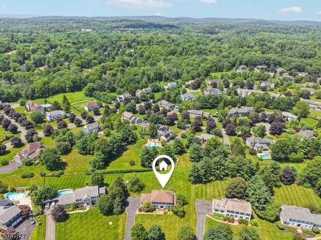 211 Woods End Dr, Bernards Twp, NJ 07920 - aerial view of a heavily wooded area