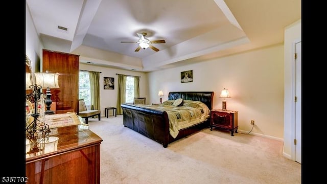 4 Lindsay Ln, Sparta Twp, NJ 07871 - bedroom featuring a tray ceiling and light carpet