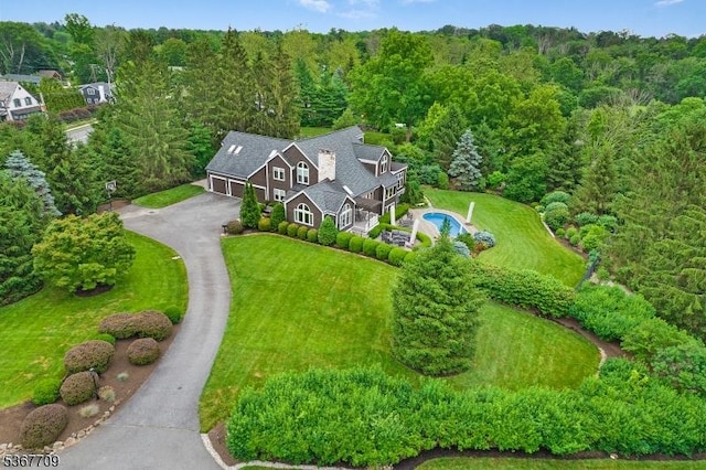 52 W Main St, Mendham Boro, NJ 07945 - view of subject property with a heavily wooded area